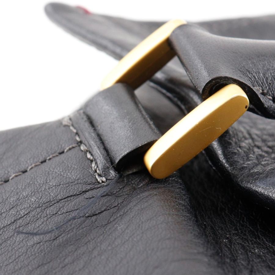 Paul Smith ポール・スミス Nハンティング PWN150 トートバッグ レザー 黒 レディース【S211124663】中古