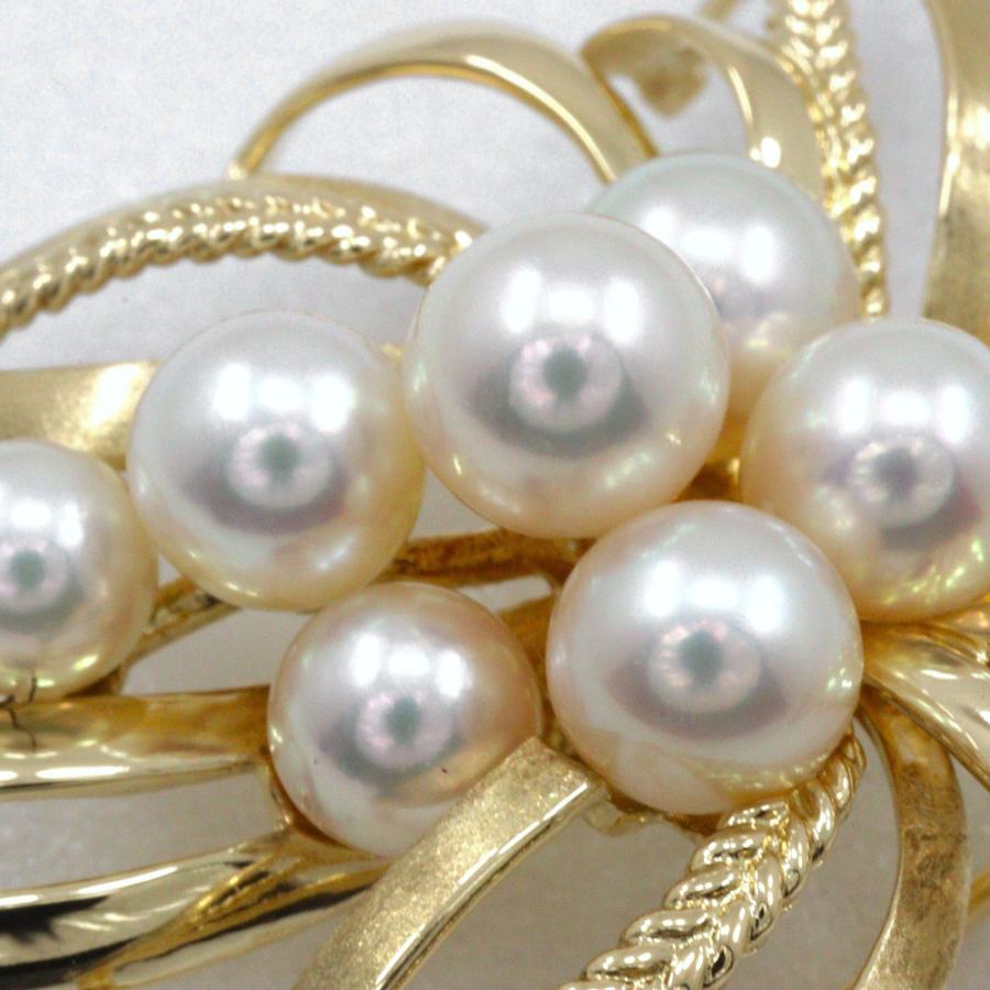 MIKIMOTO（ミキモト） 真珠 ブローチ K14イエローゴールド×パール 約