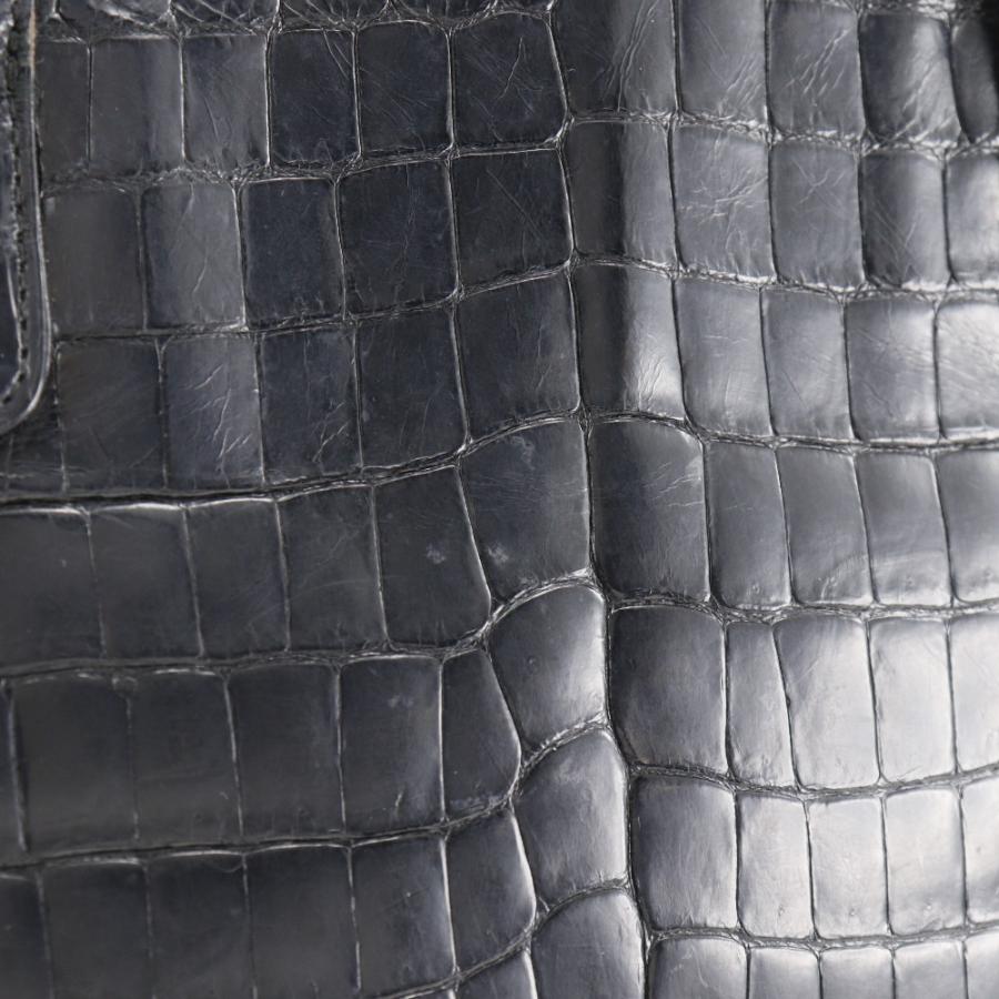 クロコダイル黒ハンドバッグJRAマーク JRA クロコダイル ハンドバッグ