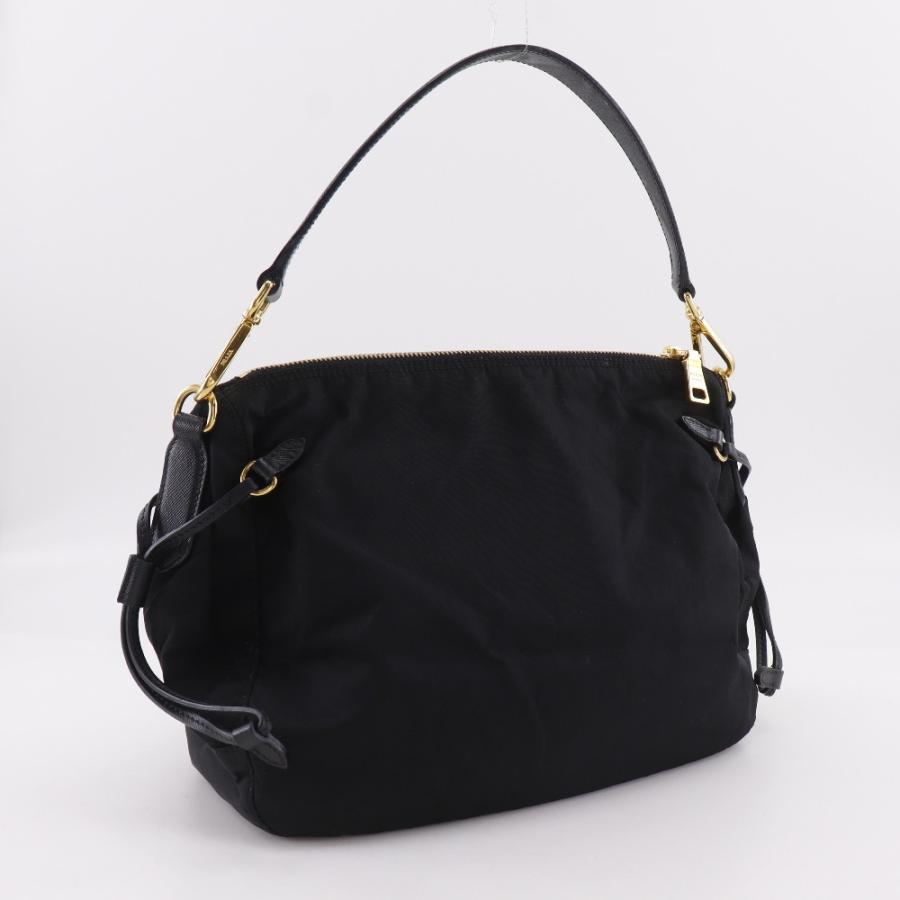 【極上美品・Gカード付き✨】プラダ ワンショルダーバッグ 肩掛け ナイロン 黒色 PRADA（プラダ） セミショルダー ショルダーバッグ ナイロン 黒