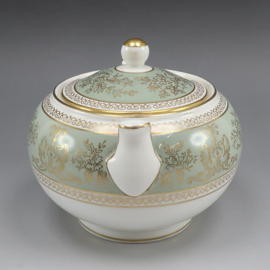 Wedgwood ウェッジウッド GOLD COLUMBIA ( SAGE GREEN ) シュガーポット 食器 _【S221225660】中古の画像