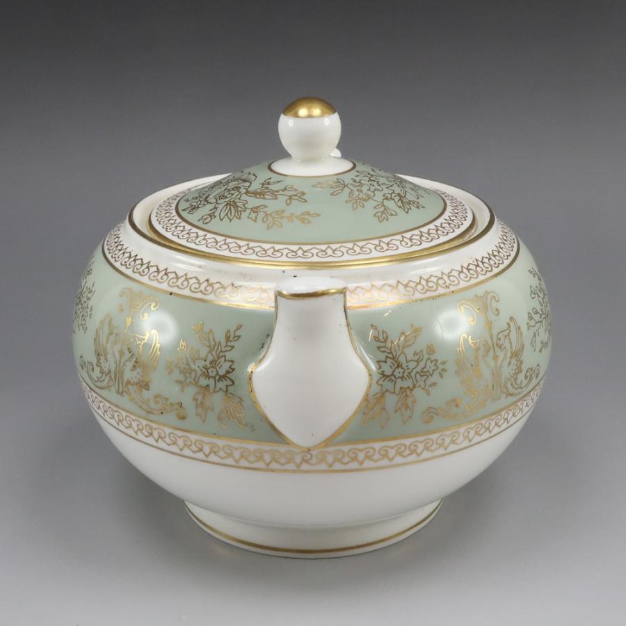 Wedgwood ウェッジウッド GOLD COLUMBIA ( SAGE GREEN ) シュガーポット 食器 _【S221225660】中古の画像