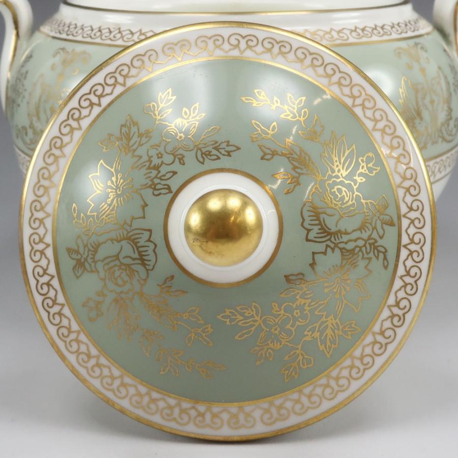 Wedgwood ウェッジウッド GOLD COLUMBIA ( SAGE GREEN ) シュガーポット 食器 _【S221225660】中古の画像