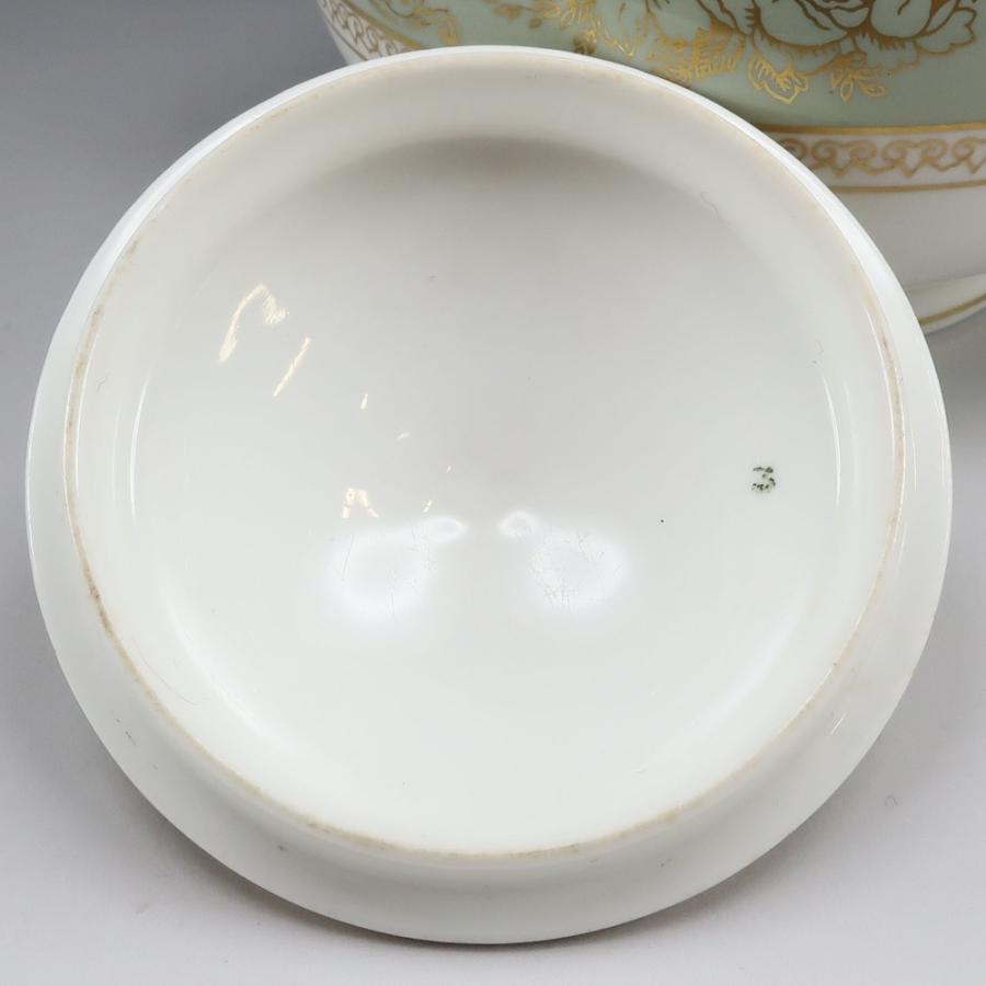 Wedgwood ウェッジウッド GOLD COLUMBIA ( SAGE GREEN ) シュガーポット 食器 _【S221225660】中古の画像