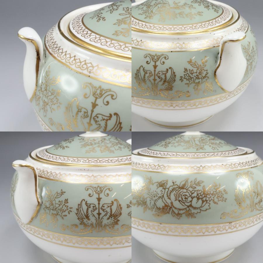 Wedgwood ウェッジウッド GOLD COLUMBIA ( SAGE GREEN ) シュガーポット 食器 _【S221225660】中古の画像