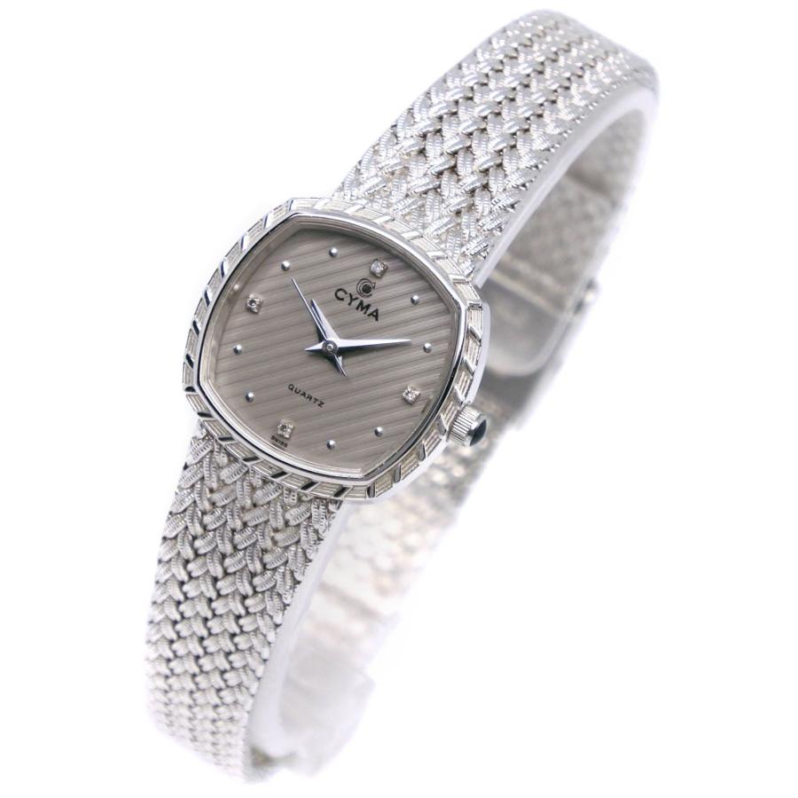 CYMA シーマ 4Pダイヤ L616 腕時計 SS クオーツ アナログ表示