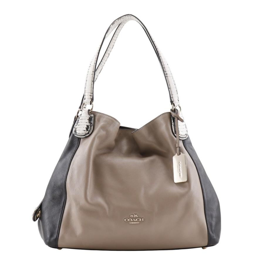 COACH（コーチ） トートバッグ レザー ベージュ/黒 レディース 