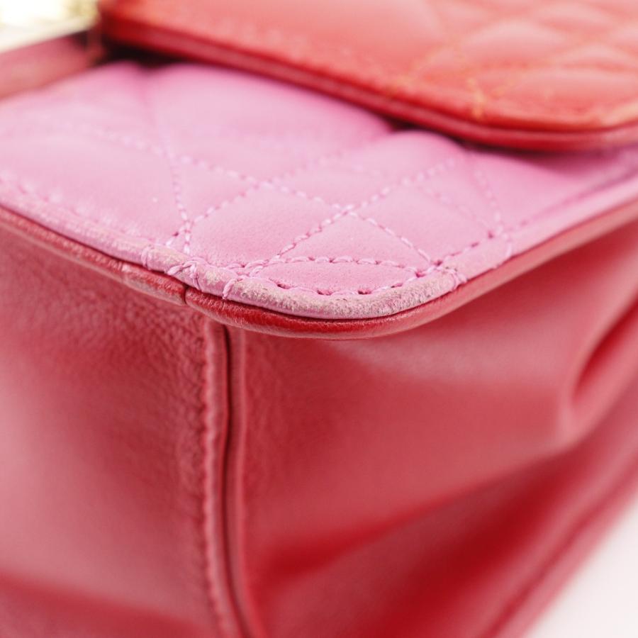 【Dior】クリスチャンディオール チェーンショルダー カナージュ 2WAYクラッチ S0252OTRI M79D ラムスキン 赤/ピンク レディース ショルダーバッグ Dior クリスチャンディオール チェーンショルダー カナージュ 2WAY