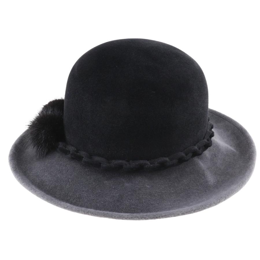 maxim マキシン その他帽子 ウール×ミンク 黒 レディース【W121324450