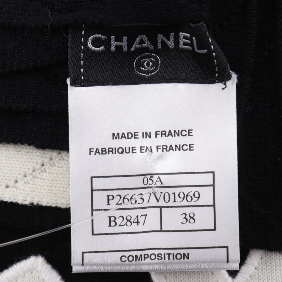 CHANEL シャネル カンボンライン　 05A P26637V01969 マフラー ウール 黒 レディース【W132726250】中古の画像