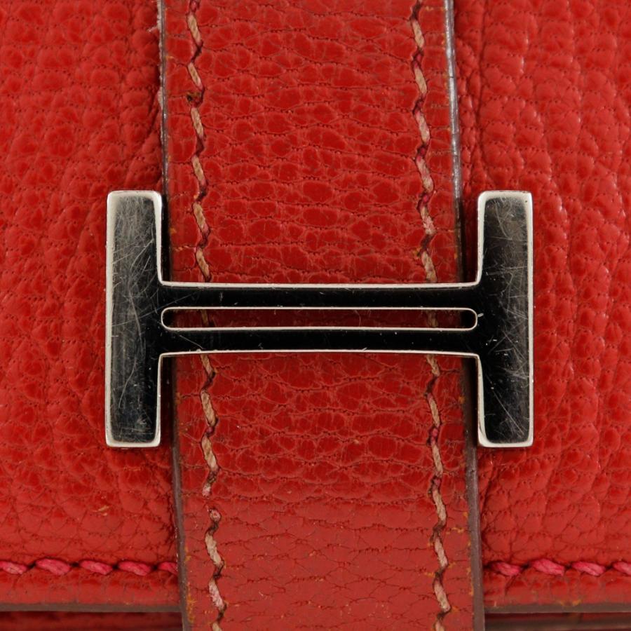 【HERMES】エルメス ベアンスフレ 赤 □K レディース 二つ折り財布 HERMES（エルメス） ベアンスフレ □K 二つ折り財布 赤 レディース