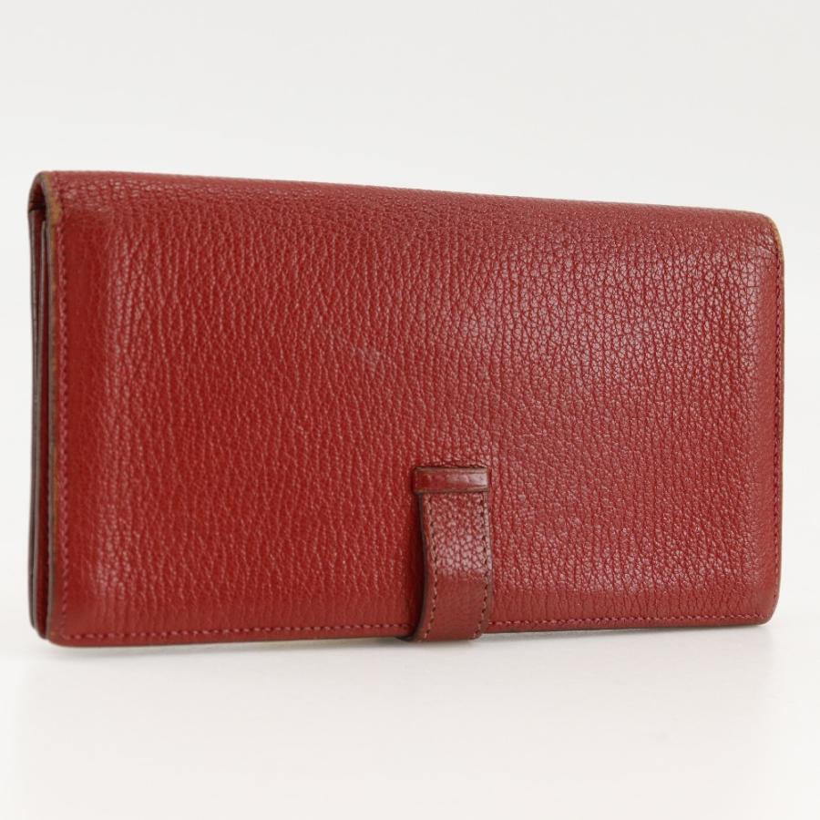 【HERMES】エルメス ベアンスフレ 赤 □K レディース 二つ折り財布 HERMES（エルメス） ベアンスフレ □K 二つ折り財布 赤 レディース