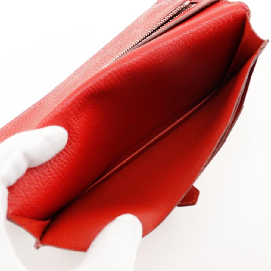 【HERMES】エルメス ベアンスフレ 赤 □K レディース 二つ折り財布 HERMES（エルメス） ベアンスフレ □K 二つ折り財布 赤 レディース
