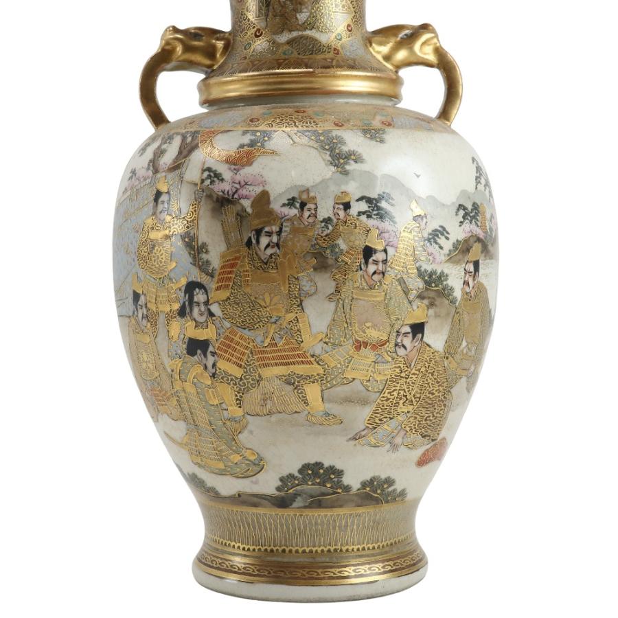 薩摩焼 金襴手武将美人図花生 骨董品 陶磁器 ユニセックス【W172925640