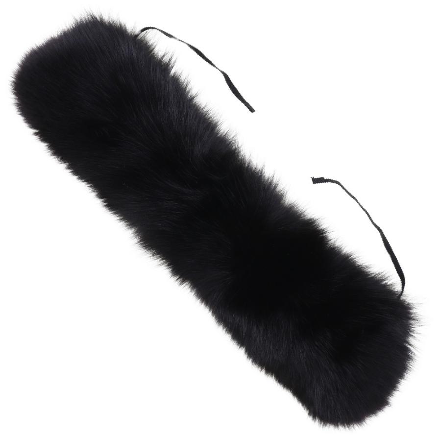 PRADA プラダ ティペット フォックス 黒 レディース【W221623109】中古  