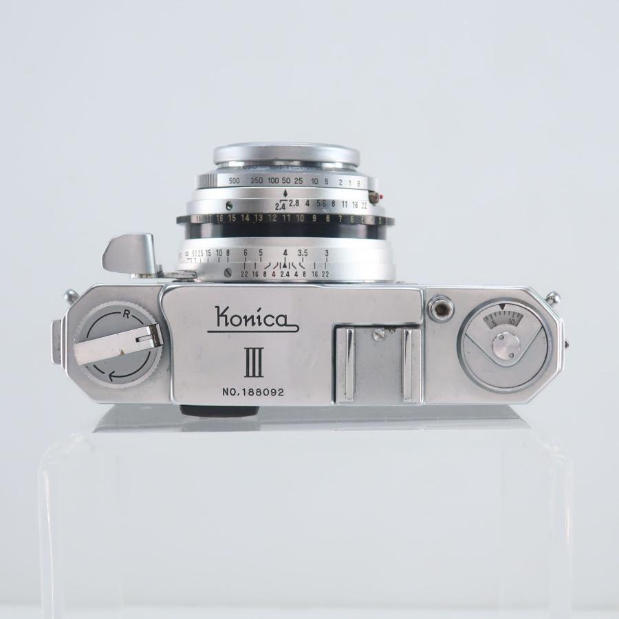 カメラ 【完動・外観美品】コニカ KONICA ⅢA 48mm F/2 フィルムカメラ