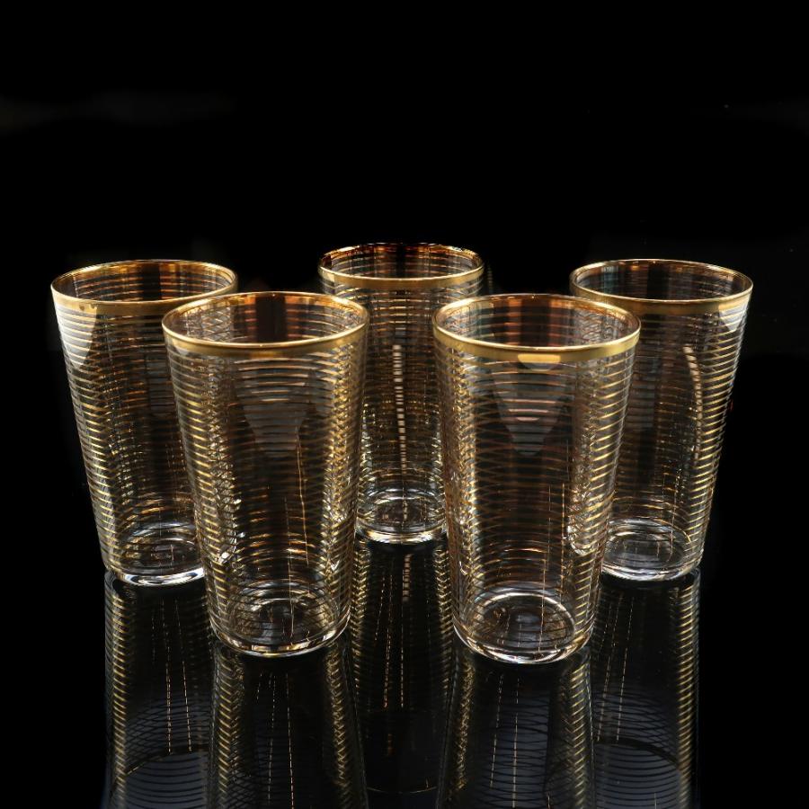 バカラ（Baccarat） オールドバカラ 金線文グラス 5客 食器 ガラス _