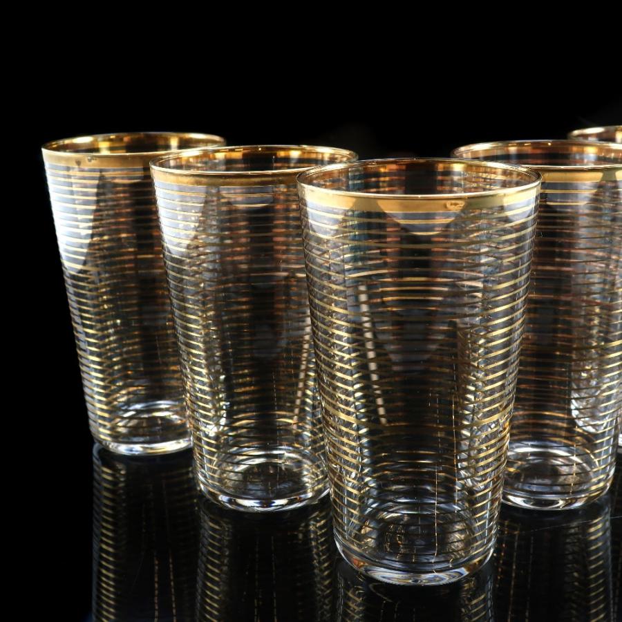 バカラ（Baccarat） オールドバカラ 金線文グラス 5客 食器 ガラス _