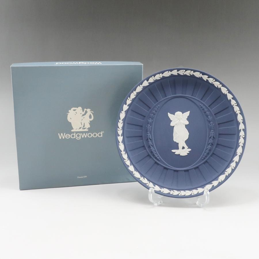 Wedgwood ウェッジウッド ジャスパー ポートランドブルー 飾り皿 