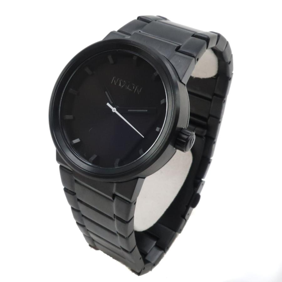 【NIXON】ニクソン CANNON ALL BLACK A160-001 ステンレススチール 黒 クオーツ アナログ表示 メンズ 黒文字盤 腕時計 NIXON（ニクソン） CANNON ALL BLACK A160-001 腕時計 SS 黒 クオーツ