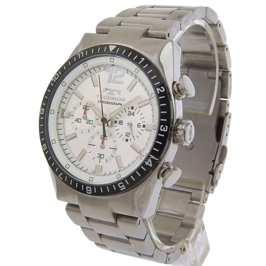 TECHNOS テクノス T-1019 腕時計 SS クオーツ クロノグラフ メンズ