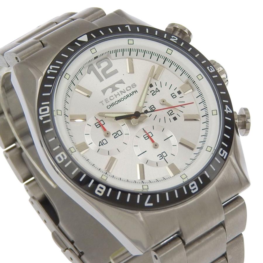 TECHNOS テクノス T-1019 腕時計 SS クオーツ クロノグラフ メンズ