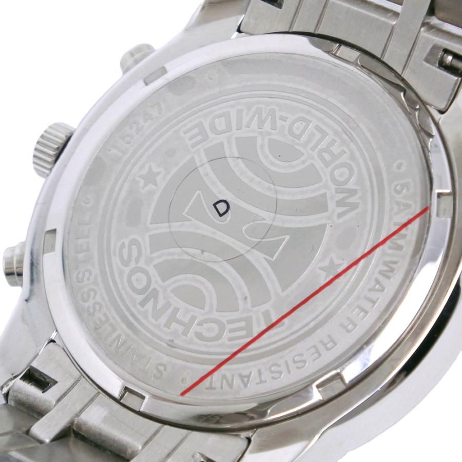 TECHNOS テクノス 腕時計 SS ホワイト クオーツ クロノグラフ メンズ 