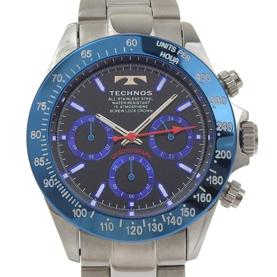 TECHNOS テクノス TSM401 腕時計 SS クオーツ クロノグラフ メンズ