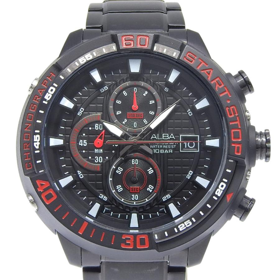 SEIKO（セイコー） アルバ 10気圧防水 VD57-KE00 腕時計 SS ブラック 