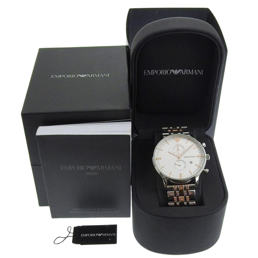 【正規品】エンポリオアルマーニ シルバー 腕時計 EMPORIO ARMANI エンポリオ・アルマーニ AR-0399 腕時計 SS シルバー