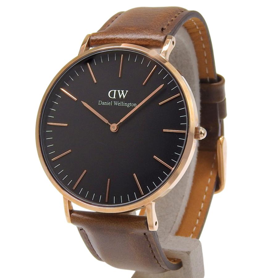 【Daniel Wellington】ダニエル・ウェリントン DW00100125 ステンレススチール×レザー ゴールド クオーツ アナログ表示 メンズ ブラック文字盤 腕時計 Daniel Wellington ダニエル・ウェリントン DW00100125 腕時計