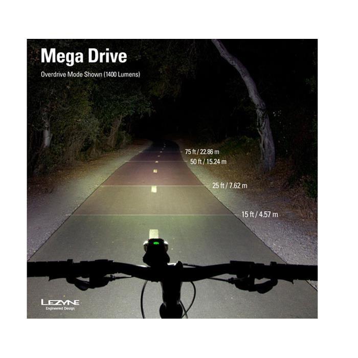 LEZYNE (レザイン) MEGA DRIVE BLACK USB充電式 LED フロント用ライト 【ロードバイク】｜crowngears｜03