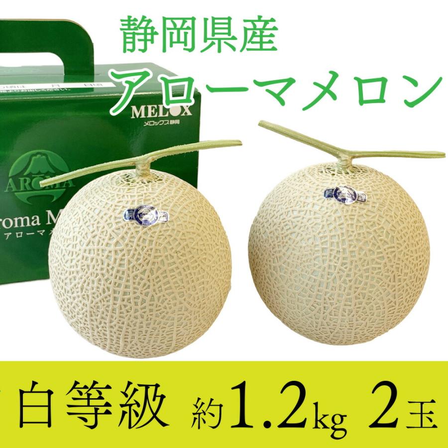 送料無料 産地直送 アローマメロン【並(白等級)】中玉(1.2kg前後)２玉入り 冬ギフト 静岡アローマメロン 静岡県産 マスクメロン お見舞い フルーツ 贈答 | ブランド登録なし | 01