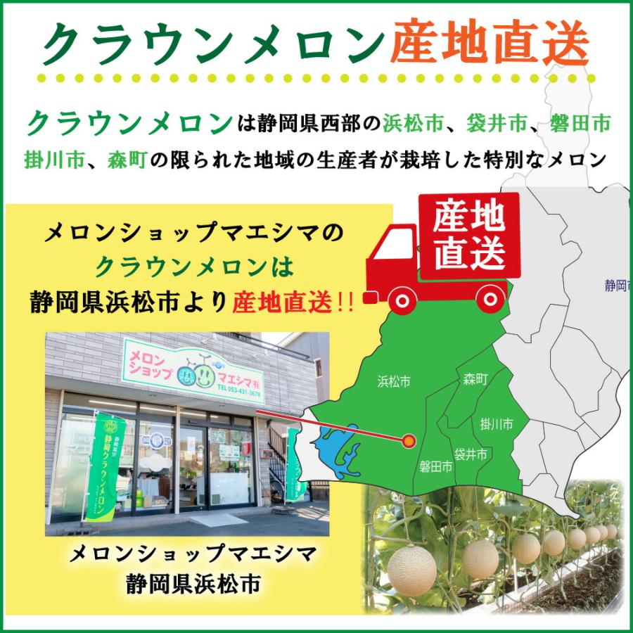 送料無料 産地直送 クラウンメロン 上 山等級 中玉 1.3kg前後 6玉入り 産地直送 静岡クラウンメロン 静岡県産 マスクメロン メロン高級フルーツ ギフト 贈答 | ブランド登録なし | 02
