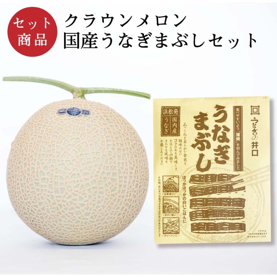 クラウンメロン×国産うなぎまぶしセット(クラウンメロン白等級1玉×国産うなぎまぶし×1) 静岡クラウンメロン うなぎ 母の日 ギフト 内祝い 贈答 | ブランド登録なし