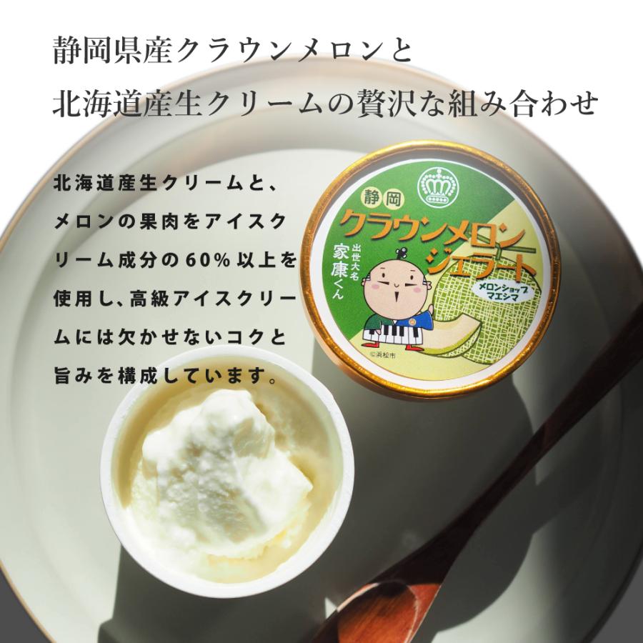 静岡クラウンメロンジェラート　90ml×6個セット　メロン専門店　贈り物　お中元　アイスクリーム　クラウンメロン　北海道産生クリーム | ブランド登録なし | 04