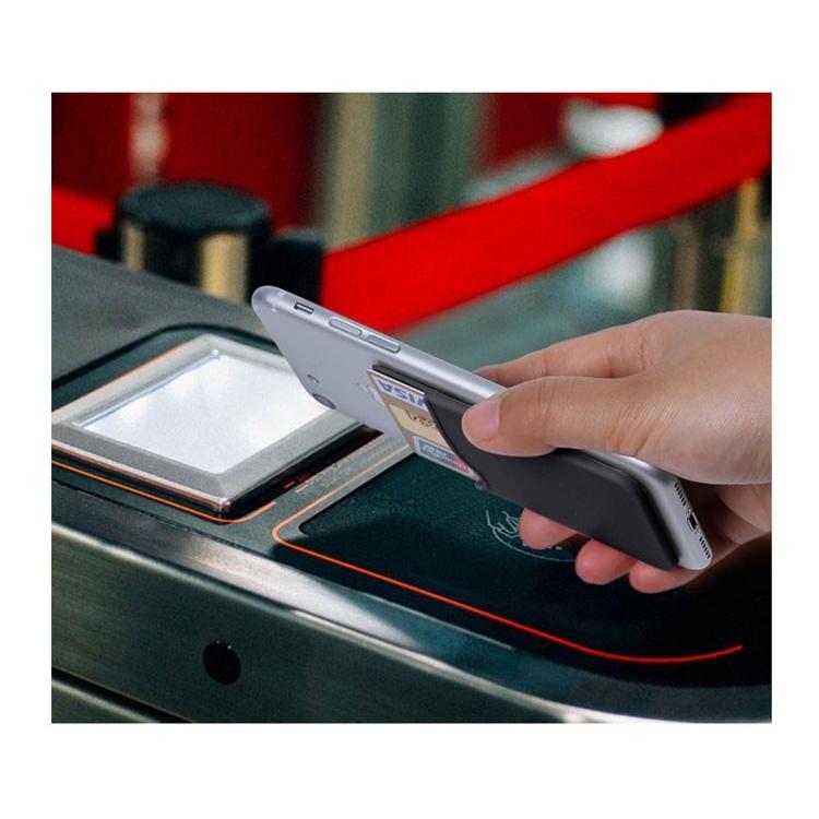 iPhoneX 3点セット(クリアケース ポケット ガラスフィルム) カードポケット カード収納 背面ポケット 2枚収納 スマホケース ICカード 定期券 cardpoket｜crownshop｜02