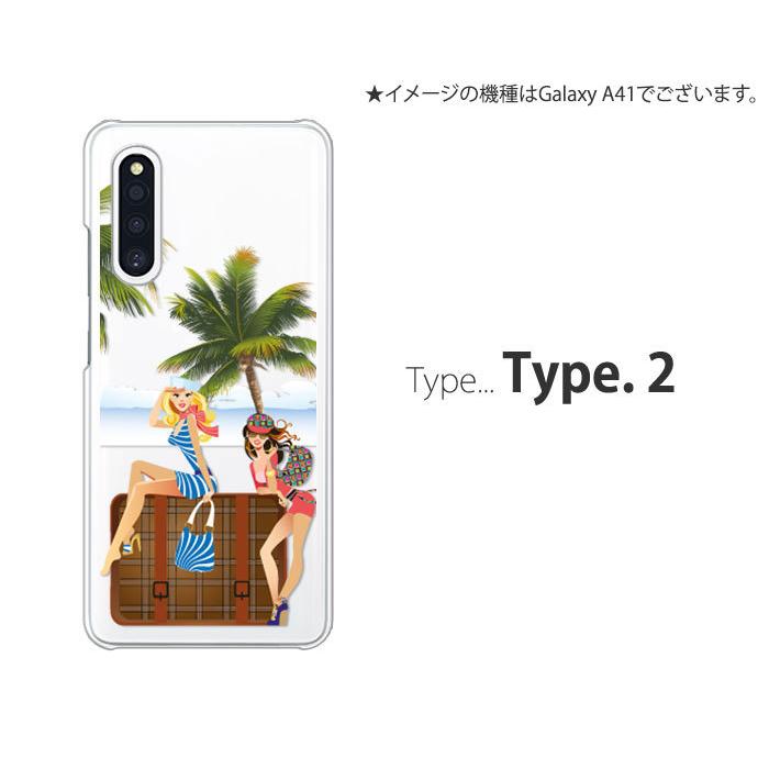 Galaxy A A22 5G ケース SC-56B スマホ カバー クリア イラスト