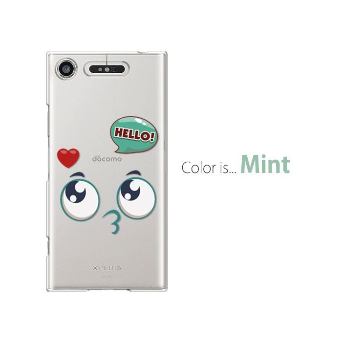 兼用 スマートカバー 透明ケース Xperia XZ XZ1 ケース SO-01K スマホ カバー クリア イラスト