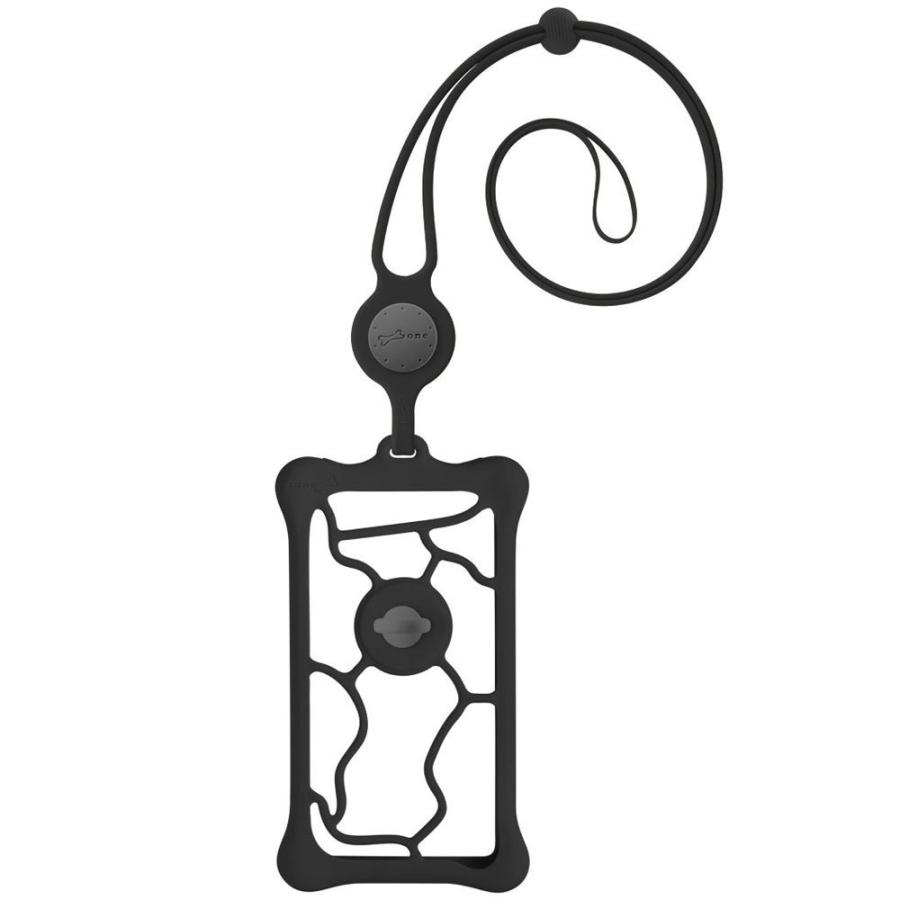 スマホショルダーになるネックストラップ付きスマホホルダー Bubble Tie 2 フィンガーリング付きケース BoneCollection ボーン バブルタイ2 | 