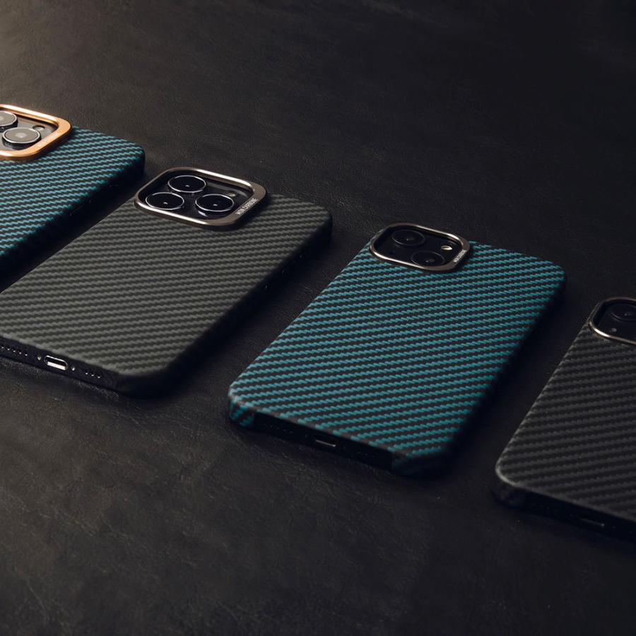 カーボンファイバー ケース iPhone 13 / Pro / mini / Pro Max バリスティックケブラー アイフォン monCarbone HOVERKOAT モンカーボン |  | 12