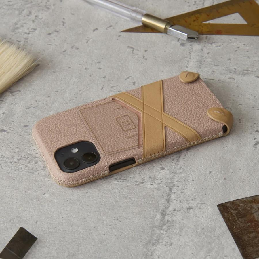iPhone 12 / Pro mini グリークレザーケース 手縫いステッチが美しい