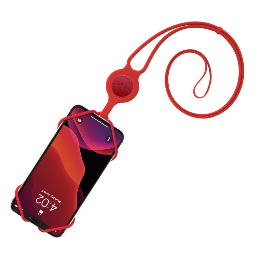 可愛いシリコン製スマホショルダー カードケース付き  Lanyard Phone Tie 2 BoneCollection ボーン ランヤード フォン タイ |  | 04