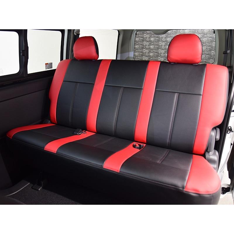 ハイエース バン シートカバー ESSEX エセックス（ESSEX） CRS シートカバー ブラック×レッド 200系