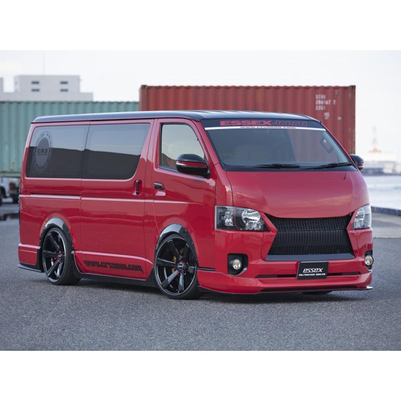 CRS 【ワイド用】ESSEX 200系ハイエース フロントハチマキ 赤デモカー