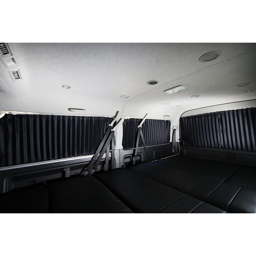 ハイエース 遮光カーテン リア5面セット□ハイエース1型〜8型