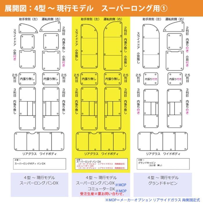 遮光パッド リア５面SET■ハイエース１型〜８型 ワイドS-GL ワゴンGL パワスラ有 パワスラ無し■ユーアイビークル（Uivehicle）｜crs-online｜13