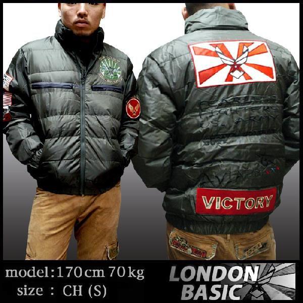 LONDON BASIC メンズ ミリタリー ダウンジャケット アーミー ダウン ジャケット アウター スタイル ファッション ブランド