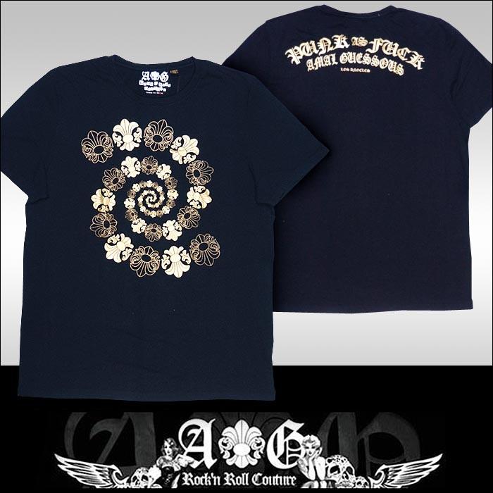 エーアンドジー 【セール】 A&G メンズ Vネック Tシャツ ブラック 