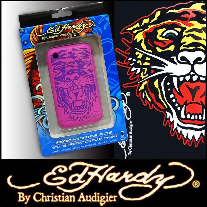 Ed Hardy エドハーディー iphoneケース 3G 3GS Tiger ピンク2 iフォン  
